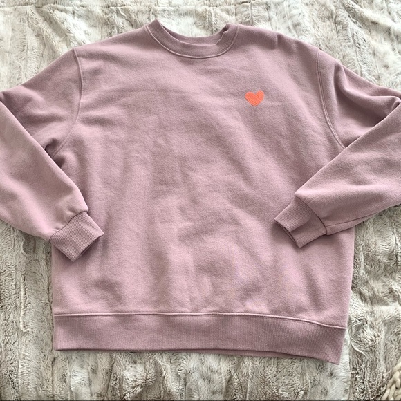 Wild Fable Pink Heart Graphic Oversized Sweatshirt - Picture 2 of 10